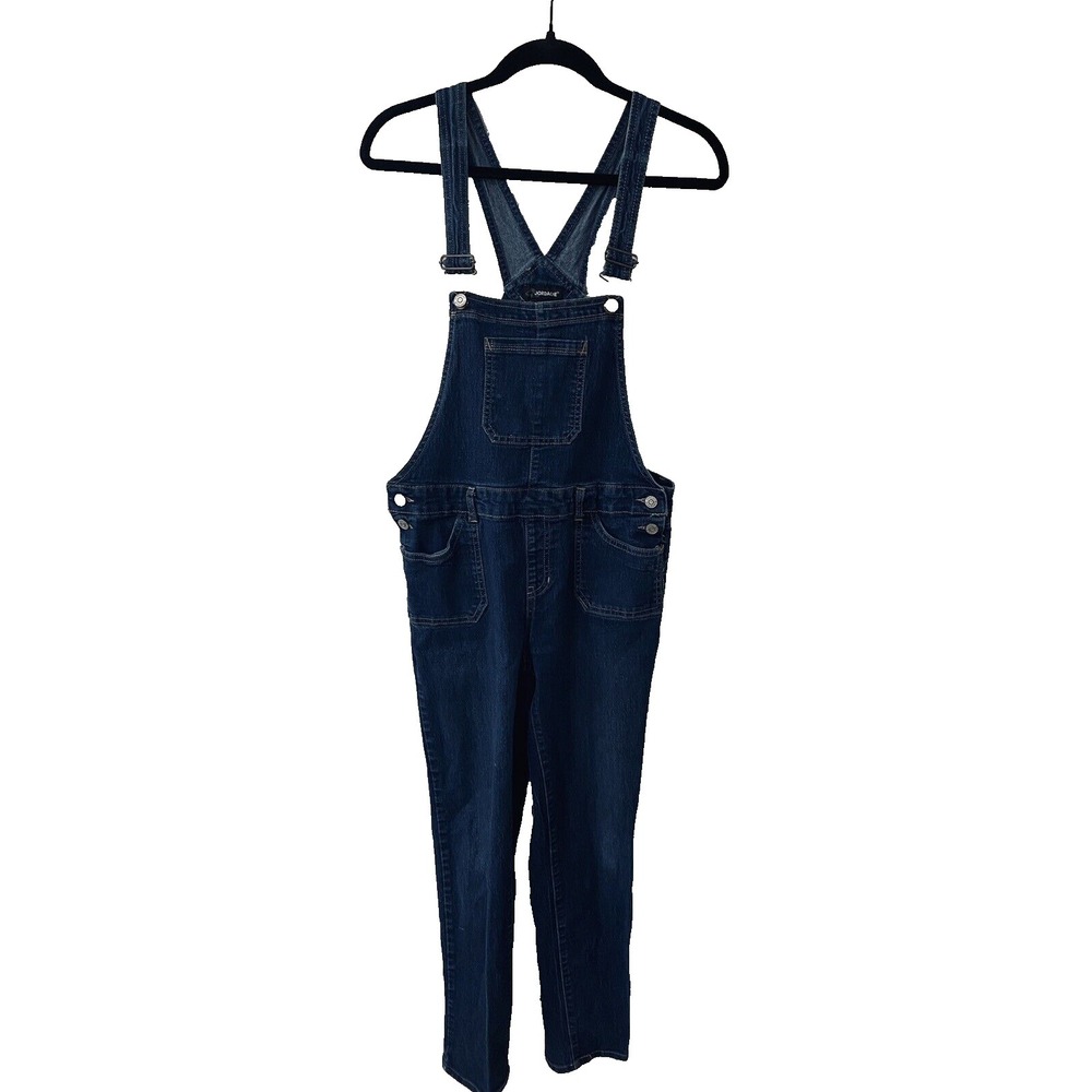 Jordache Jeans Girls 14/16 Denim Bib‎ Overalls Skinny Legs Boho Farmgirl Country